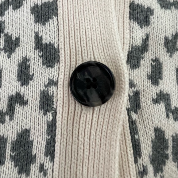 LOFT Black and Cream Leopard Print Sweater - Picture 7 of 10